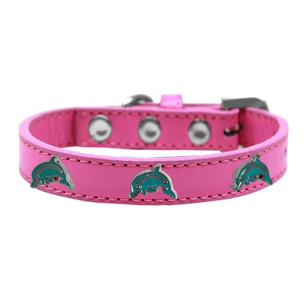 Mirage Pet Products Dolphin Widget Dog CollarBright Pink Size 18 631-33 BPK18